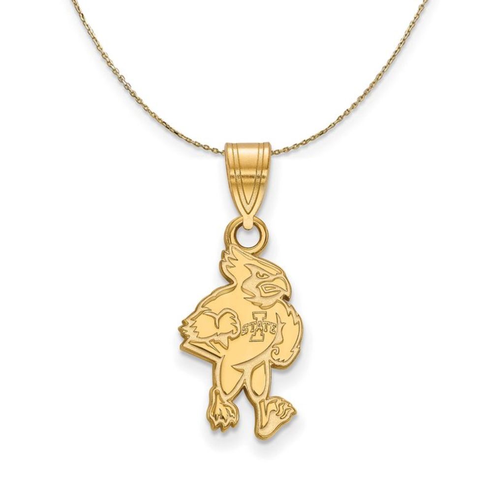 14k Yellow Gold Iowa State Md Mascot Necklace - 16 Inch